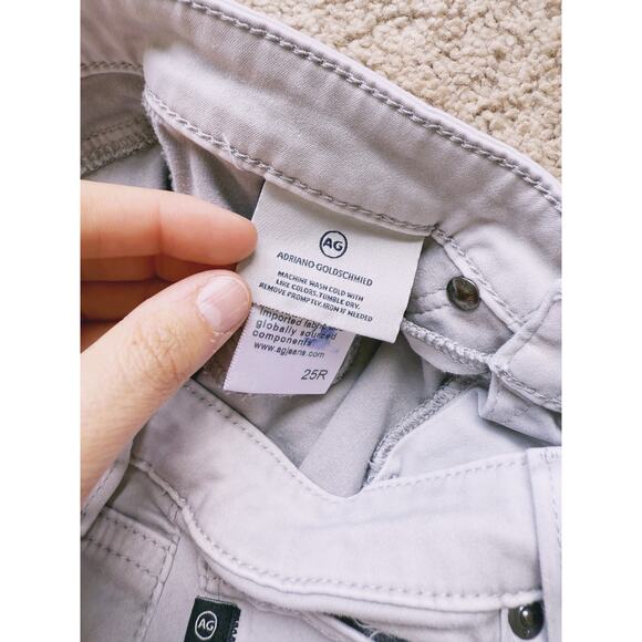 AG Adriano Goldschmied Ankle Skinny Jeans 25R Light Gray Clean Girl Minimalist - Picture 6 of 8